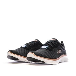 Chaussures de Sport Noir/Or-Rose Femme Skechers Flex Appeal