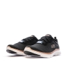 Chaussures de Sport Noir/Or-Rose Femme Skechers Flex Appeal