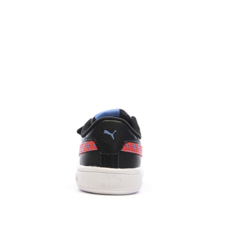 Baskets Noires/Rouges Garçon Puma Smash 3.0