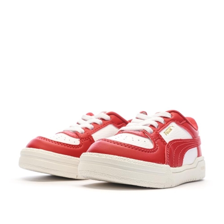 Baskets Blanches/Rouges Garçon Puma Pro Classic