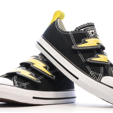 Baskets Noires/Jaunes Garçon Converse All Star Electric