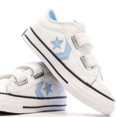 Baskets Blanc/Bleu Garçon Converse Star Player Easy