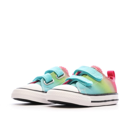 Baskets Bleu/Vert/Rose Fille Converse All Star Easy