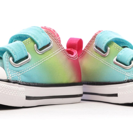 Baskets Bleu/Vert/Rose Fille Converse All Star Easy