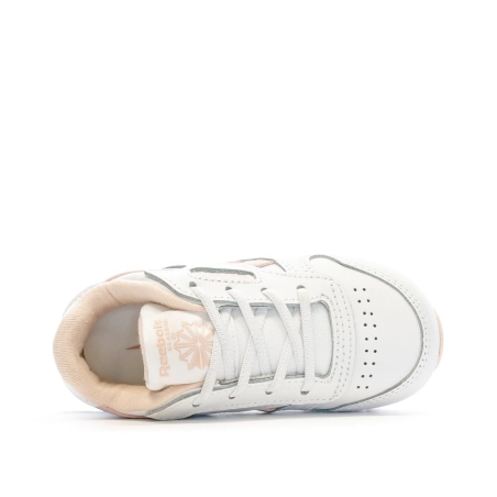 Baskets Blanches/Rose Fille Reebok Classic Leather 100069854