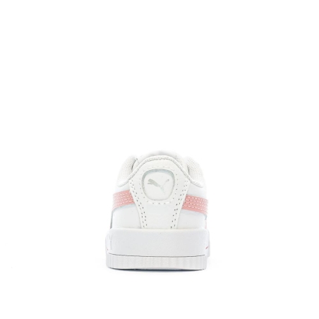 Baskets Blanche/Rose Fille Puma Inf Carina