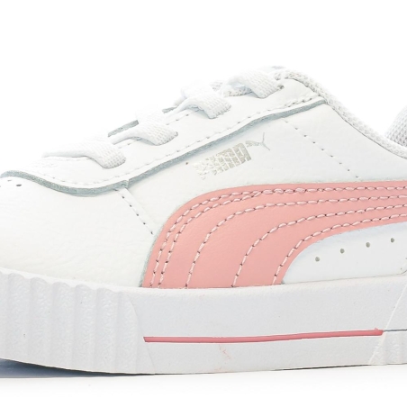Baskets Blanche/Rose Fille Puma Inf Carina