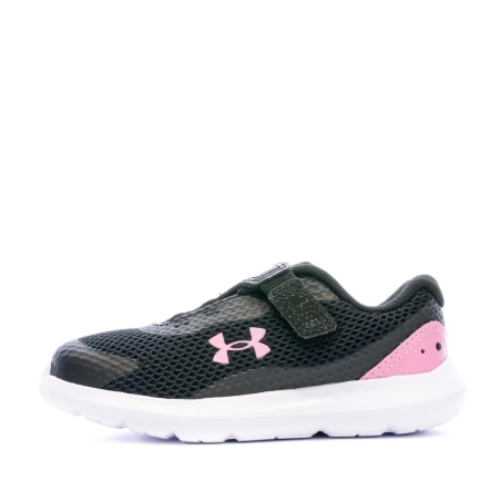 Baskets Noir/Rose Fille Under Armour Surge 3