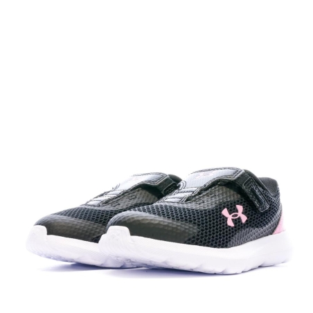 Baskets Noir/Rose Fille Under Armour Surge 3