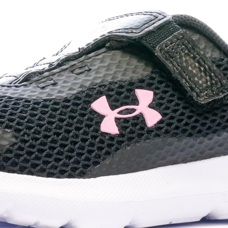 Baskets Noir/Rose Fille Under Armour Surge 3