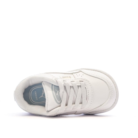 Baskets Blanches/Bleu Fille Puma Pro Sport