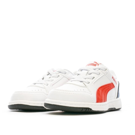 Baskets Bleu/Blanc/Rouge Garçon Puma Inf Reb