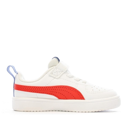 Baskets Blanc/Rouge Fille/Garçon Puma Rickie