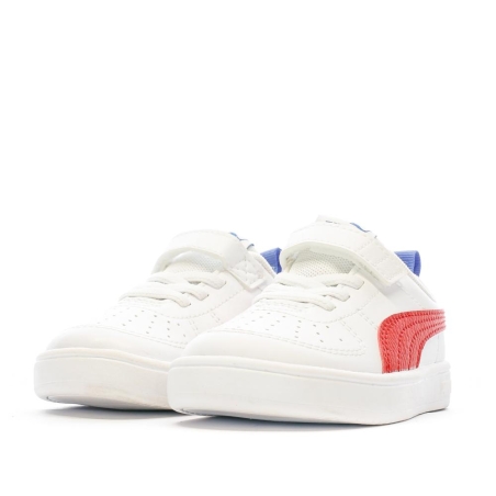 Baskets Blanc/Rouge Fille/Garçon Puma Rickie