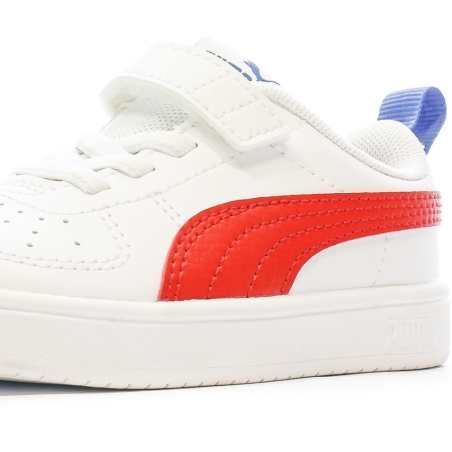 Baskets Blanc/Rouge Fille/Garçon Puma Rickie