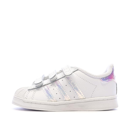 Basket Blanches Fille Adidas SUPERSTAR CF I