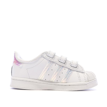 Basket Blanches Fille Adidas SUPERSTAR CF I