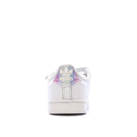 Basket Blanches Fille Adidas SUPERSTAR CF I