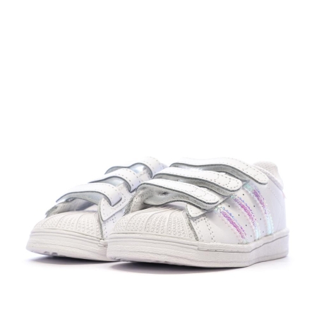 Basket Blanches Fille Adidas SUPERSTAR CF I