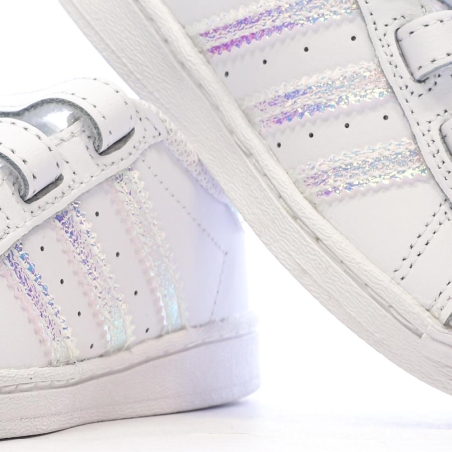 Basket Blanches Fille Adidas SUPERSTAR CF I