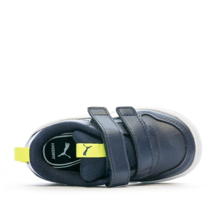 Baskets Marine/Jaune Garçon Puma Multiflex