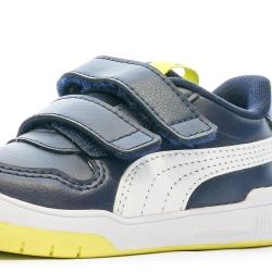 Baskets Marine/Jaune Garçon Puma Multiflex