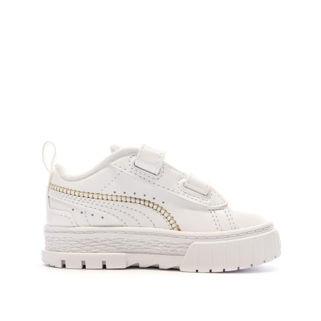 Baskets Blanches Fille Puma Stitching