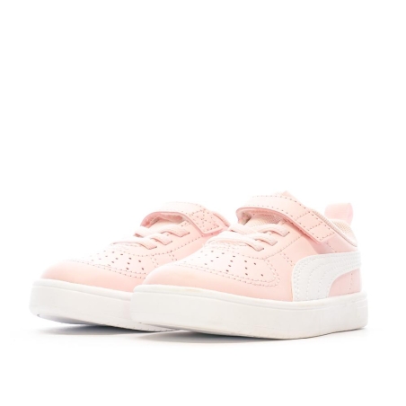 Baskets Rose/Blanche Fille Puma Rickie