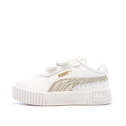Baskets Blanches/Beiges Fille Puma Carina 2.0