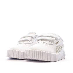 Baskets Blanches/Beiges Fille Puma Carina 2.0
