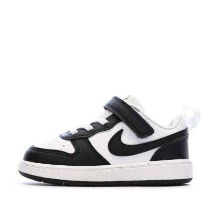 Baskets Noir/Blanc Enfant Nike Court Borough Low Recraf