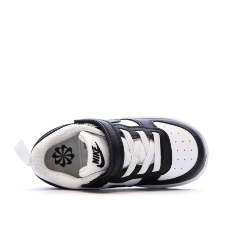 Baskets Noir/Blanc Enfant Nike Court Borough Low Recraf