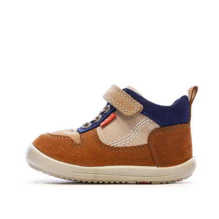 Baskets Hautes Marron/Beige Garçon Kickers Bottillon
