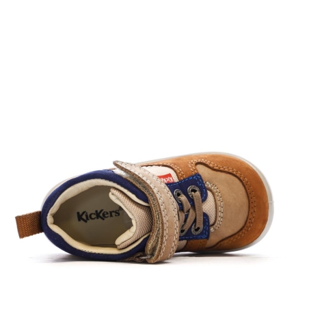 Baskets Hautes Marron/Beige Garçon Kickers Bottillon