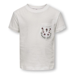 T-Shirt Blanc Fille Kids Only Kmgpolli