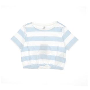 T-shirt Blanc/Bleu Fille Kids Only Knot Stripe