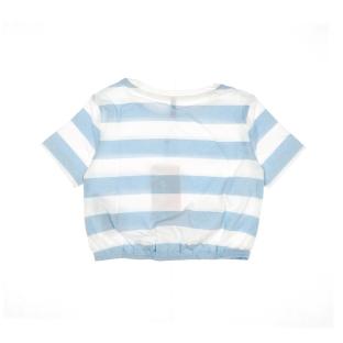T-shirt Blanc/Bleu Fille Kids Only Knot Stripe