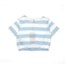 T-shirt Blanc/Bleu Fille Kids Only Knot Stripe