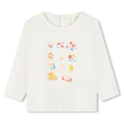 T-shirt Ecru Bébé Fille Carrément Beau Y30218