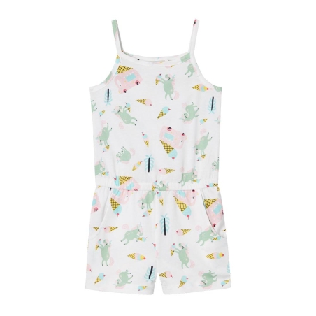 Combishort Blanche à Motifs Fille Name it Vigga
