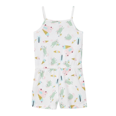 Combishort Blanche à Motifs Fille Name it Vigga