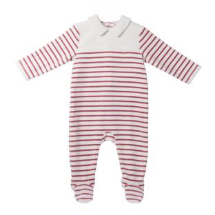 Pyjama Blanc/Rouge Bébé Elle est ou la mer Jama