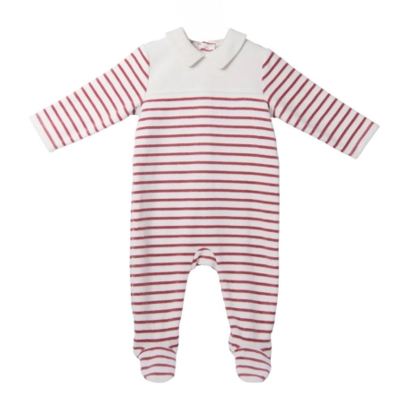 Pyjama Blanc/Rouge Bébé Elle est ou la mer Jama