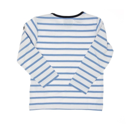 T-shirt à Rayures Beige/Bleu Garçon EOM Eloris