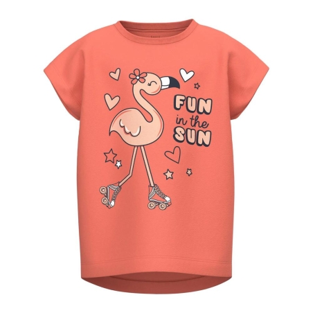T-shirt Orange Fille Name it Violet