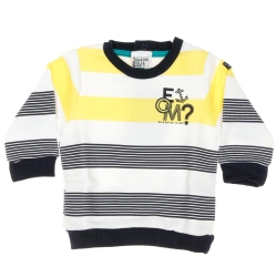 Sweat Jaune/Marine à Rayures Garçon EOM Sweat