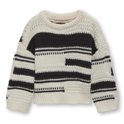 Pull Noir/Blanc Fille Kids ONLY Gsutha