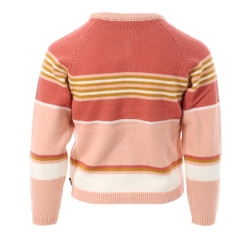 Gilet Rose à Rayures Fille EOM Ganon