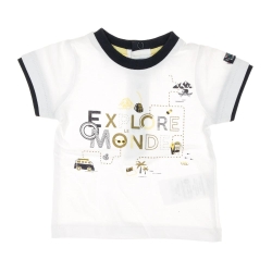 T-shirt Blanc Garçon EOM Zafio