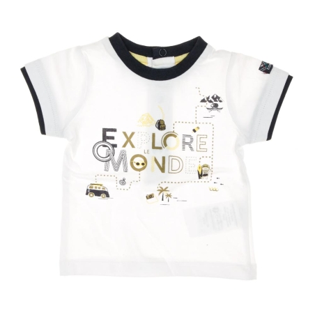 T-shirt Blanc Garçon EOM Zafio